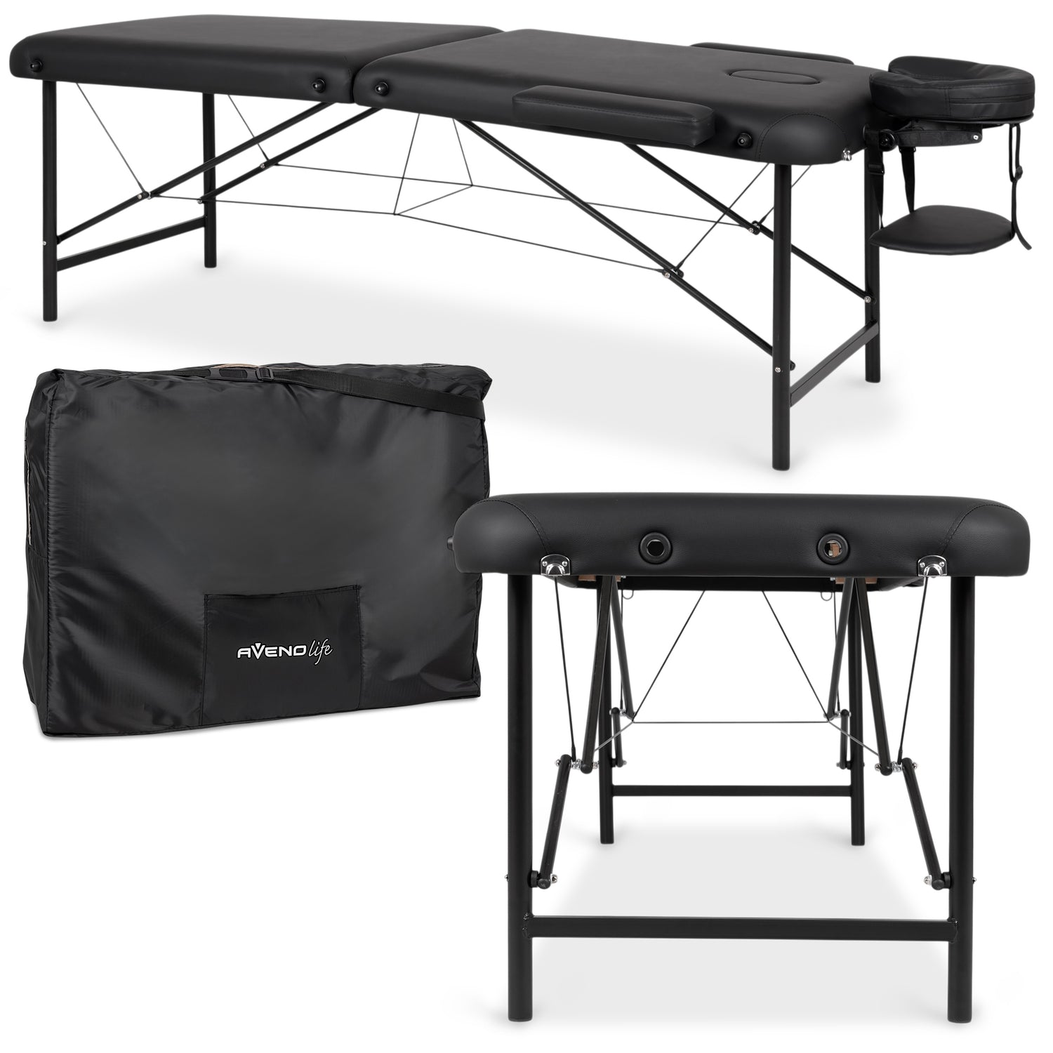 Massageliege klappbar RICO | Schwarz