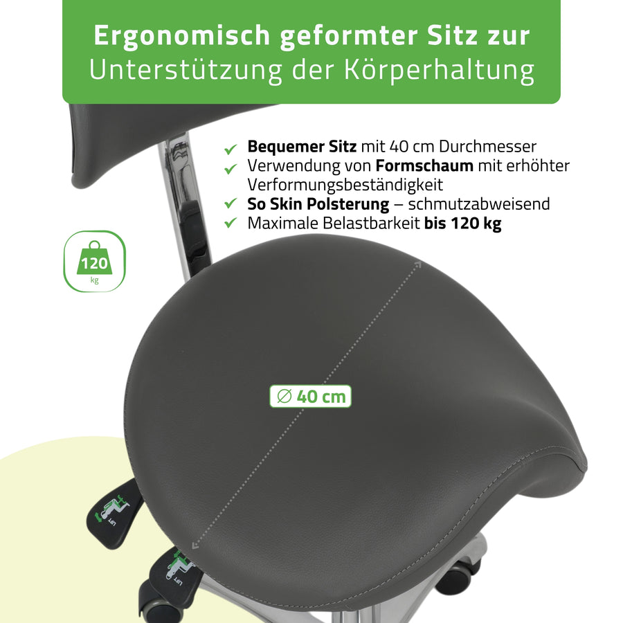 een hoogteverstelling van 52–72 cm,