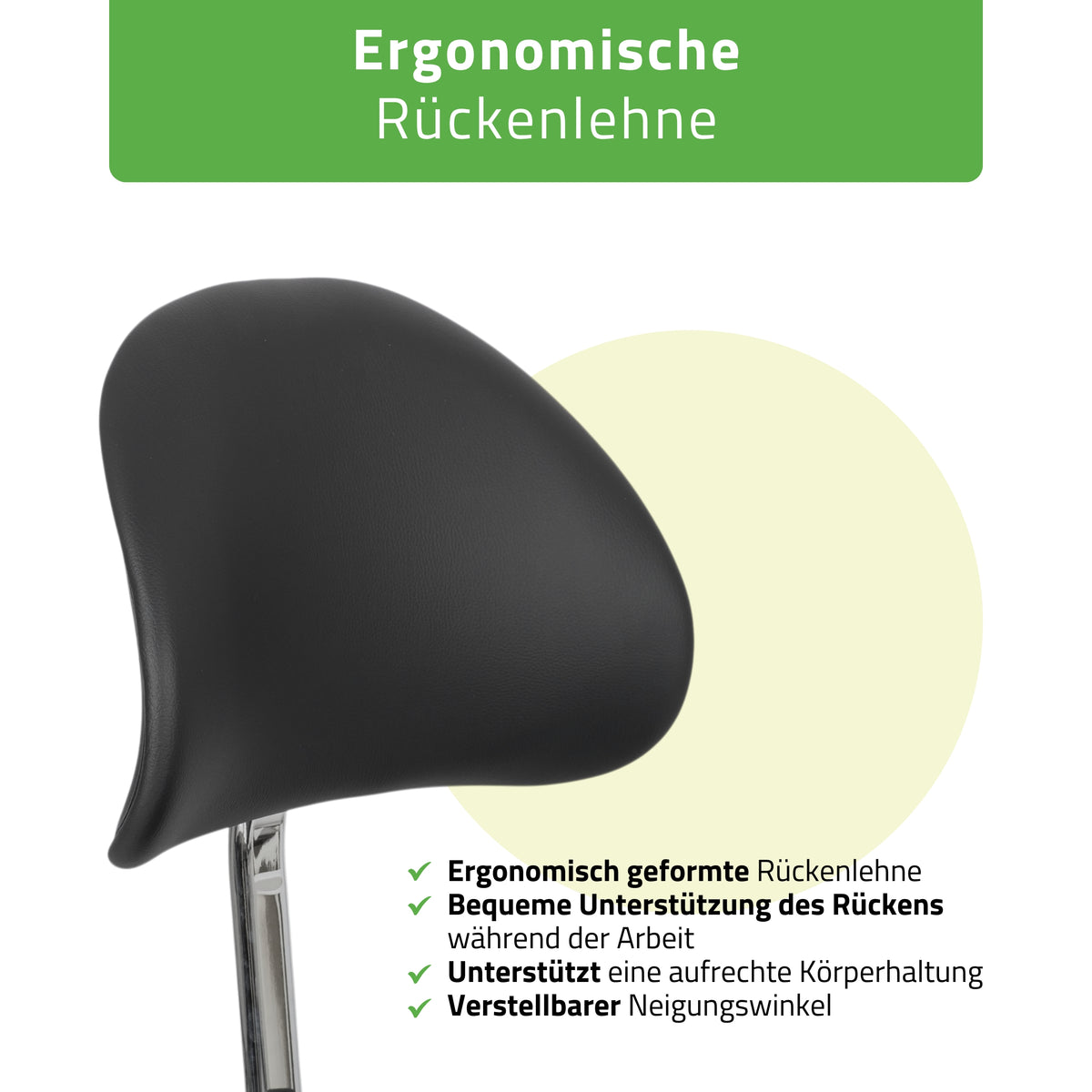 Ergonomische Zadelkruk met Rugleuning Diana