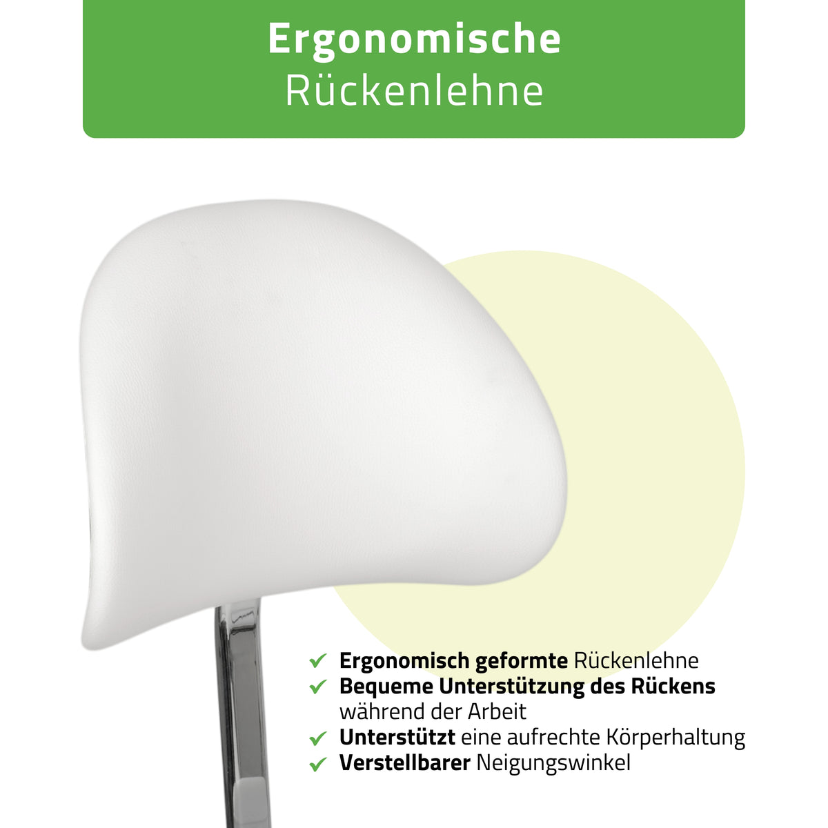 Ergonomische Zadelkruk met Rugleuning Diana