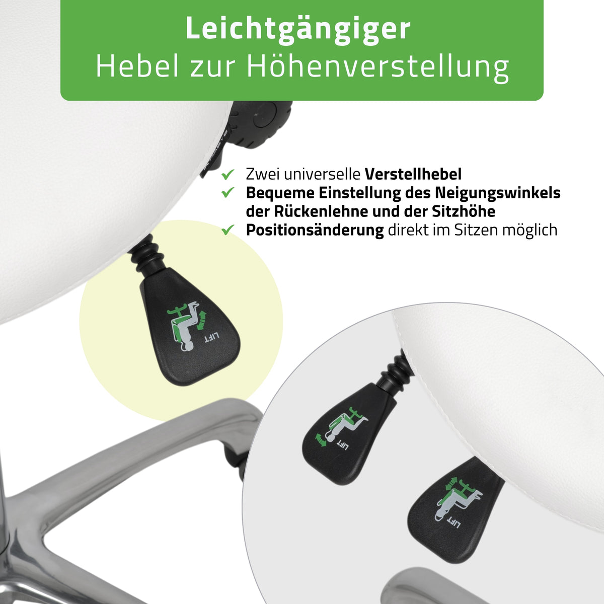 Ergonomische Zadelkruk met Rugleuning Diana