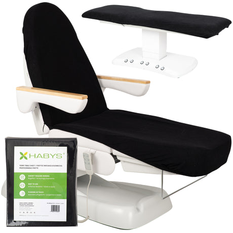 Badstof Hoes met Elastische Band en Koordjes voor Cosmetische Behandelstoel | 70×190 cm