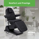 Kosmetikliege Elektrisch | Velora PRO 4 | Kosmetiksessel mit elektrischer Verstellung | Handfernbedienung | 4 - Motoren | 3 Jahre Garantie