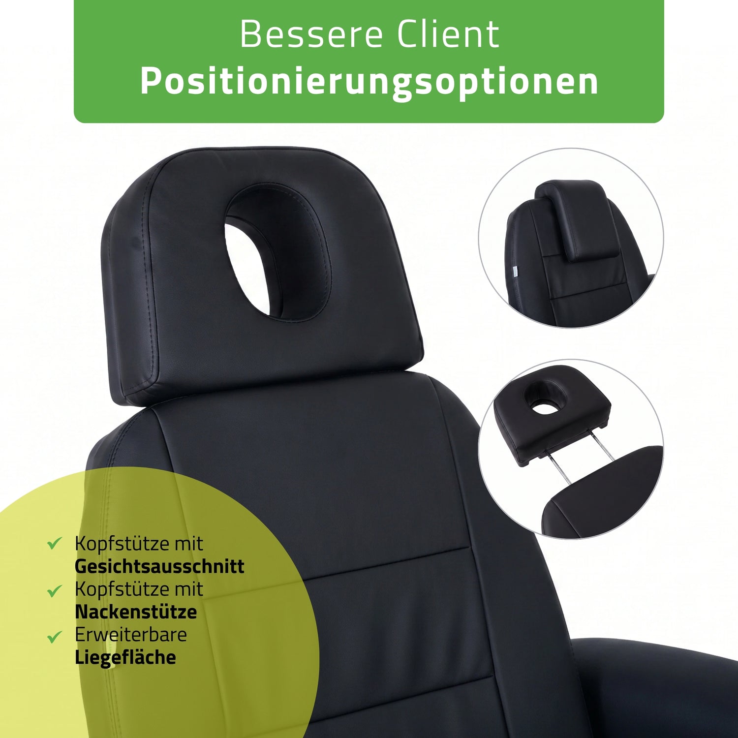 Kosmetikliege Elektrisch | Velora PRO 4 | Kosmetiksessel mit elektrischer Verstellung | Handfernbedienung | 4 - Motoren | 3 Jahre Garantie