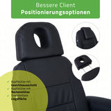 Kosmetikliege Elektrisch | Velora PRO 4 | Kosmetiksessel mit elektrischer Verstellung | Handfernbedienung | 4 - Motoren | 3 Jahre Garantie