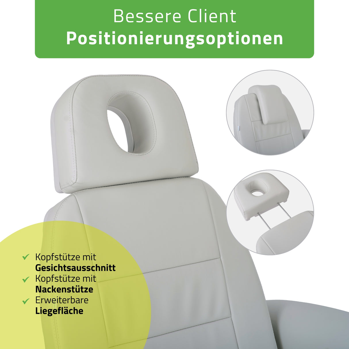 Kosmetikliege Elektrisch | Velora PRO 4 | Kosmetiksessel mit elektrischer Verstellung | Handfernbedienung | 4 - Motoren | 3 Jahre Garantie