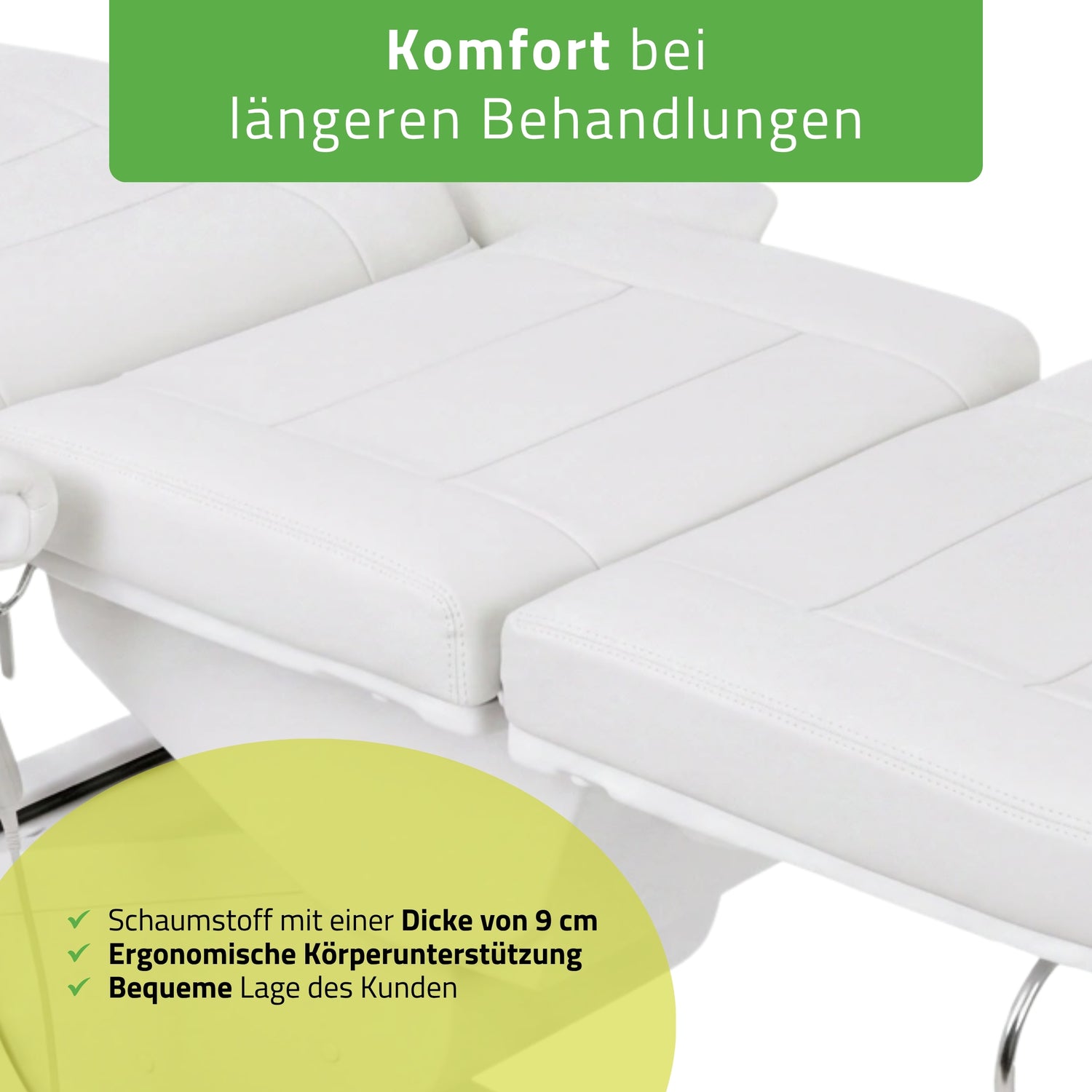 Kosmetikliege Elektrisch | Velora PRO 4 | Kosmetiksessel mit elektrischer Verstellung | Handfernbedienung | 4 - Motoren | 3 Jahre Garantie