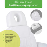 Kosmetikliege Elektrisch | Velora PRO 4 | Kosmetiksessel mit elektrischer Verstellung | Handfernbedienung | 4 - Motoren | 3 Jahre Garantie