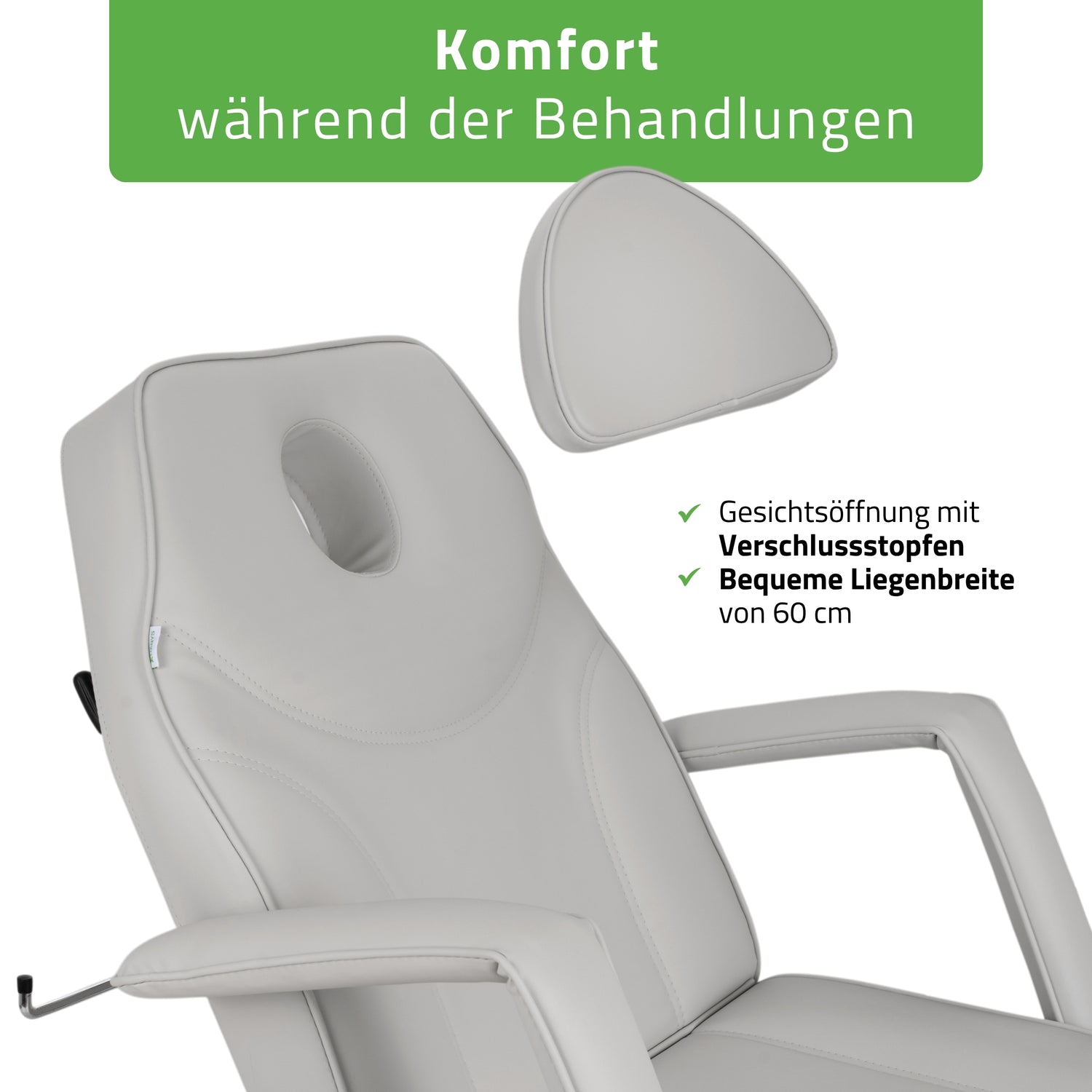 Kosmetikliege Elektrisch Laris | Kosmetiksessel mit elektrischer Verstellung | 1 Motor, Handfernbedienung | 3 Jahre Garantie