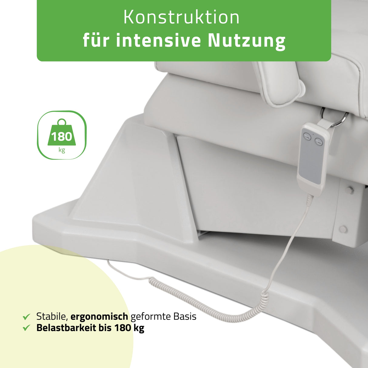 Kosmetikliege Elektrisch Laris | Kosmetiksessel mit elektrischer Verstellung | 1 Motor, Handfernbedienung | 3 Jahre Garantie