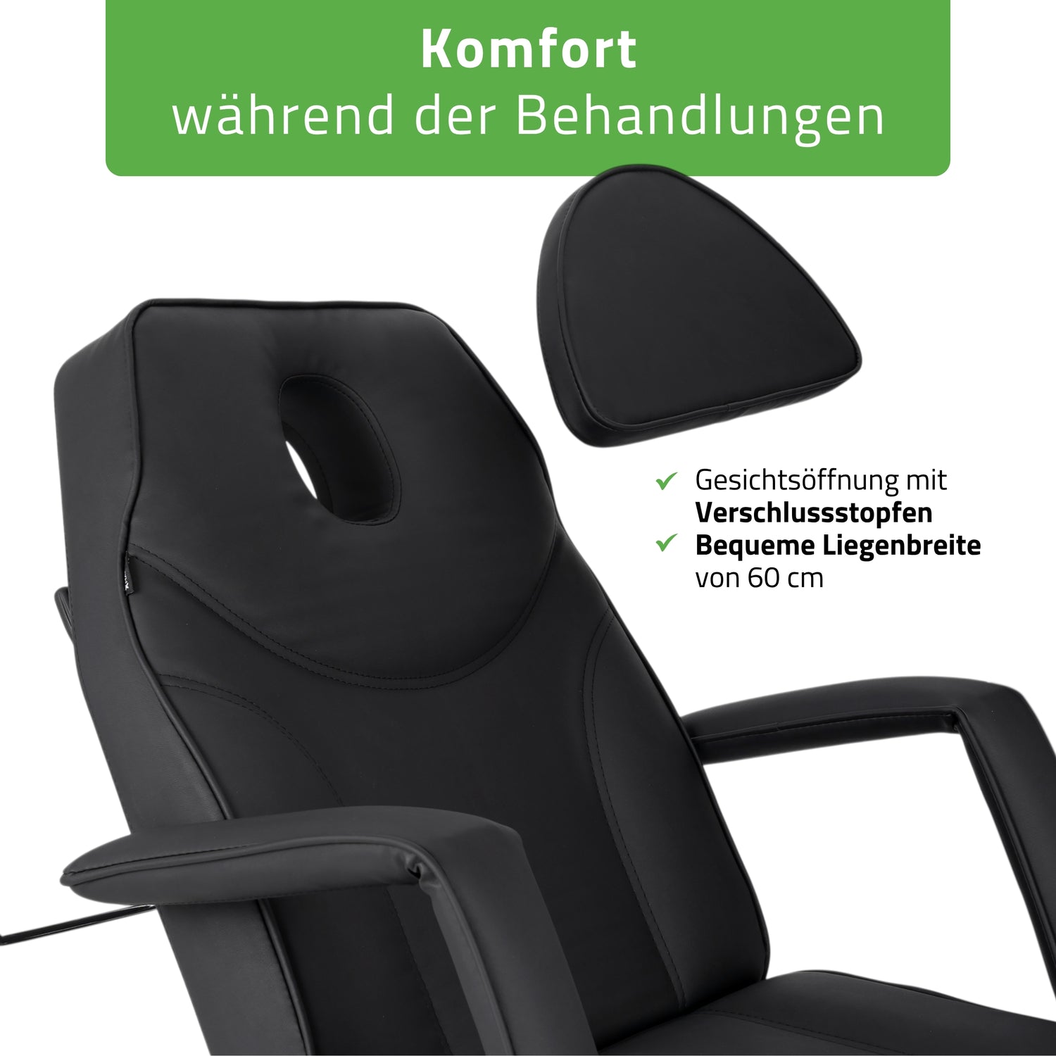 Kosmetikliege Elektrisch Laris | Kosmetiksessel mit elektrischer Verstellung | 1 Motor, Handfernbedienung | 3 Jahre Garantie