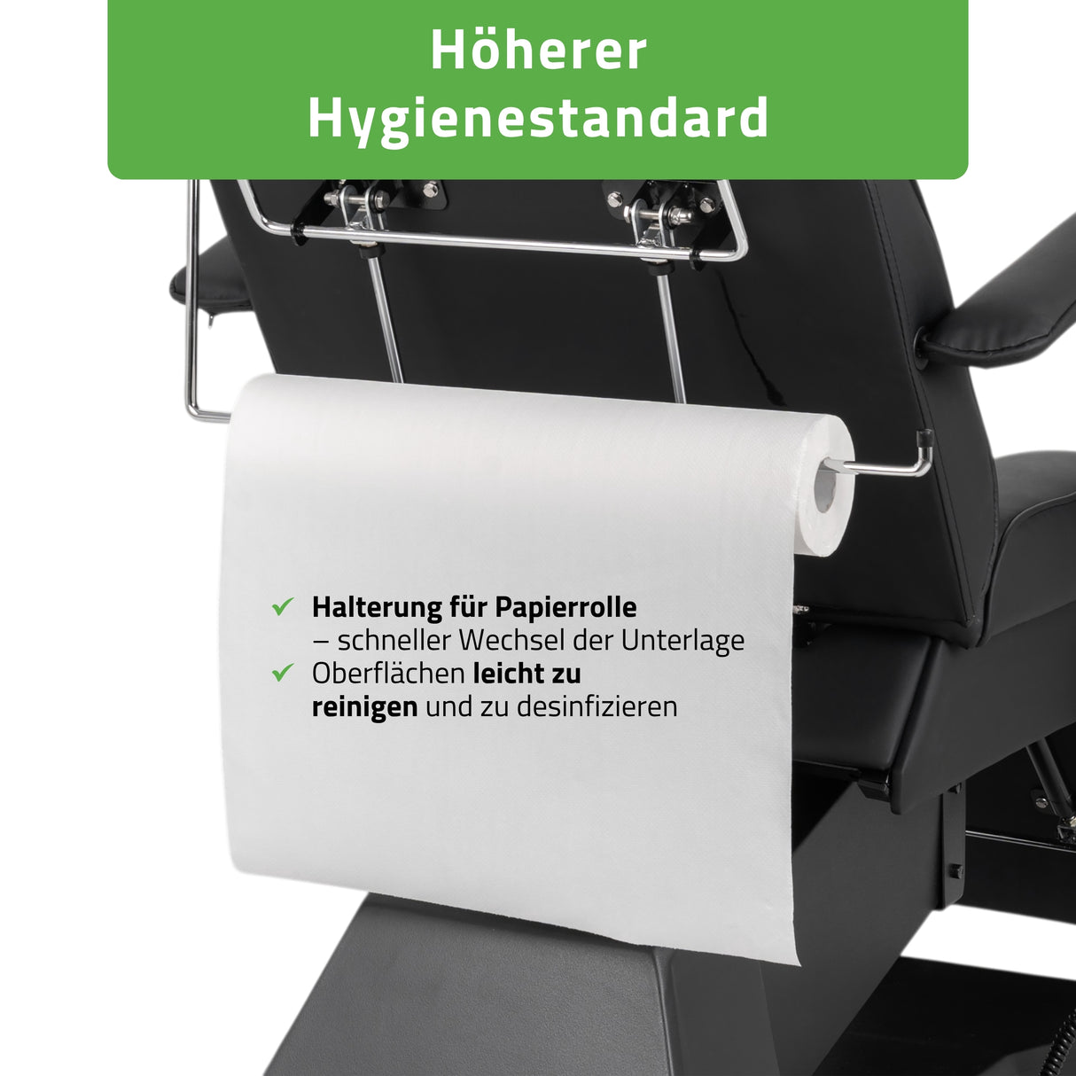 Kosmetikliege Elektrisch Laris | Kosmetiksessel mit elektrischer Verstellung | 1 Motor, Handfernbedienung | 3 Jahre Garantie