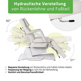 Kosmetikliege Elektrisch Laris | Kosmetiksessel mit elektrischer Verstellung | 1 Motor, Handfernbedienung | 3 Jahre Garantie