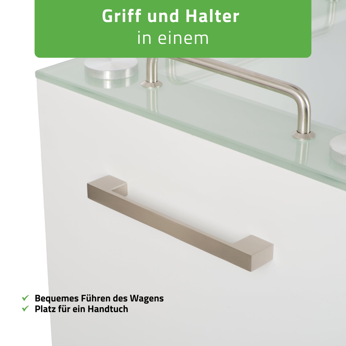 Habys Kosmetiktisch Milo | mit 3 Schubladen | Weiß