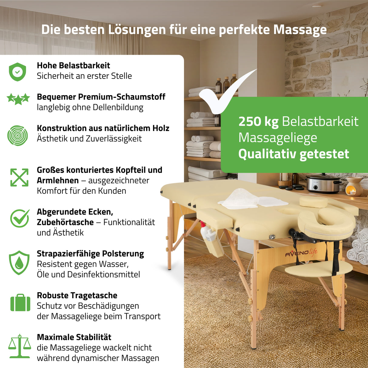 Massageliege Klappbar Sofia Light | Kosmetikliege