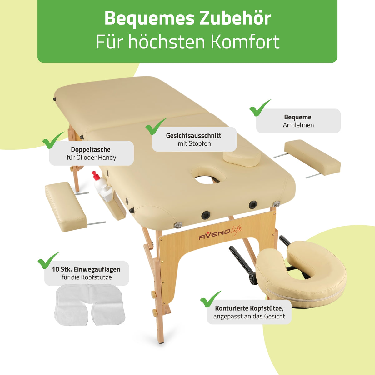 Massagetafel Inklapbaar Sofia Light | Cosmetische Massagetafel 