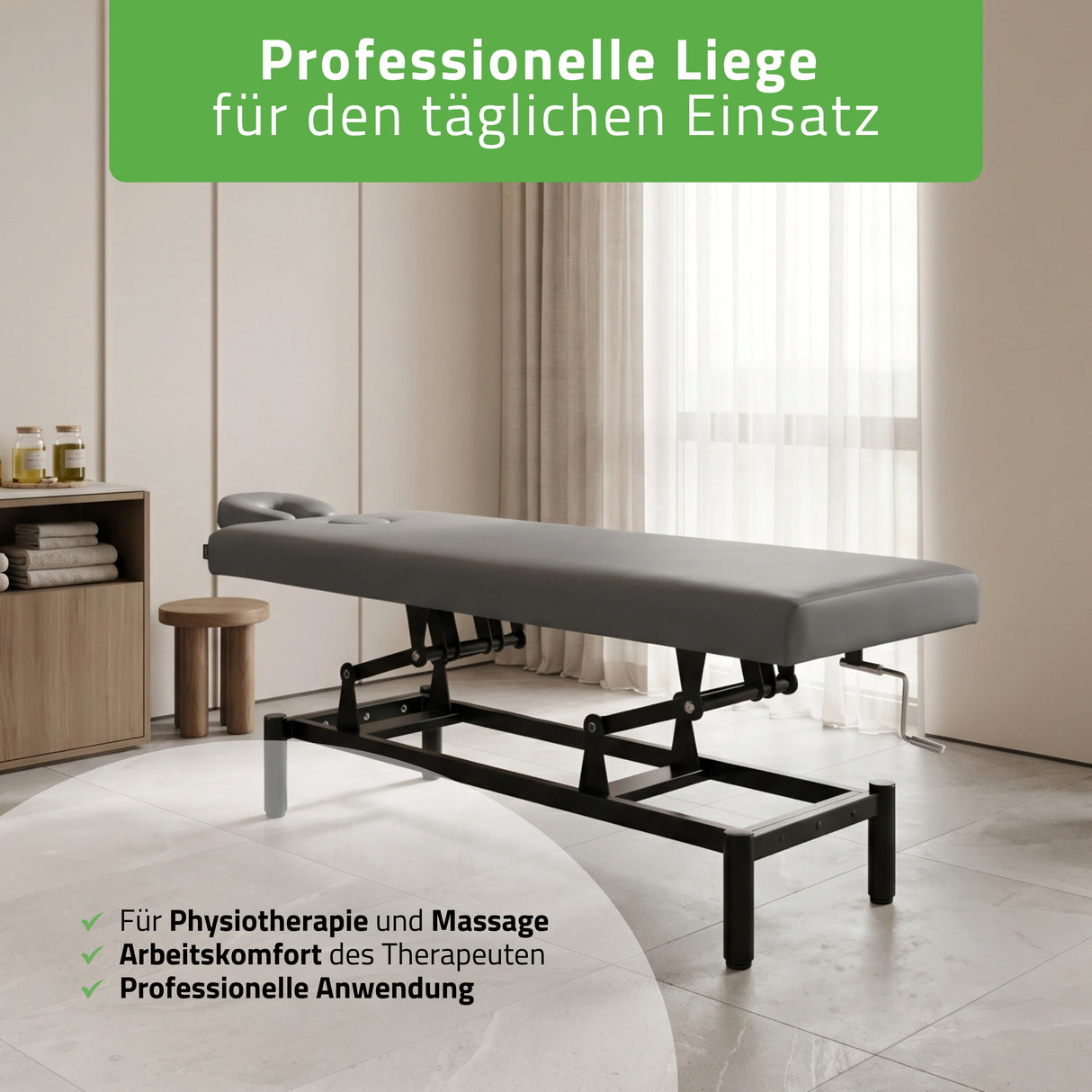 Stationäre Massageliege Vigo 1  | mit Kurbelverstellung