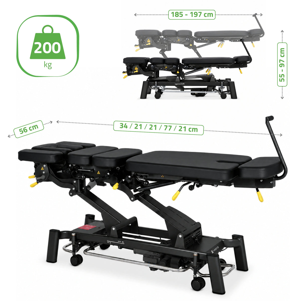 Chiropraktikerliege Elektrisch Therapieliegen Evero Upright Chiro Z7 | Steuerrahmen