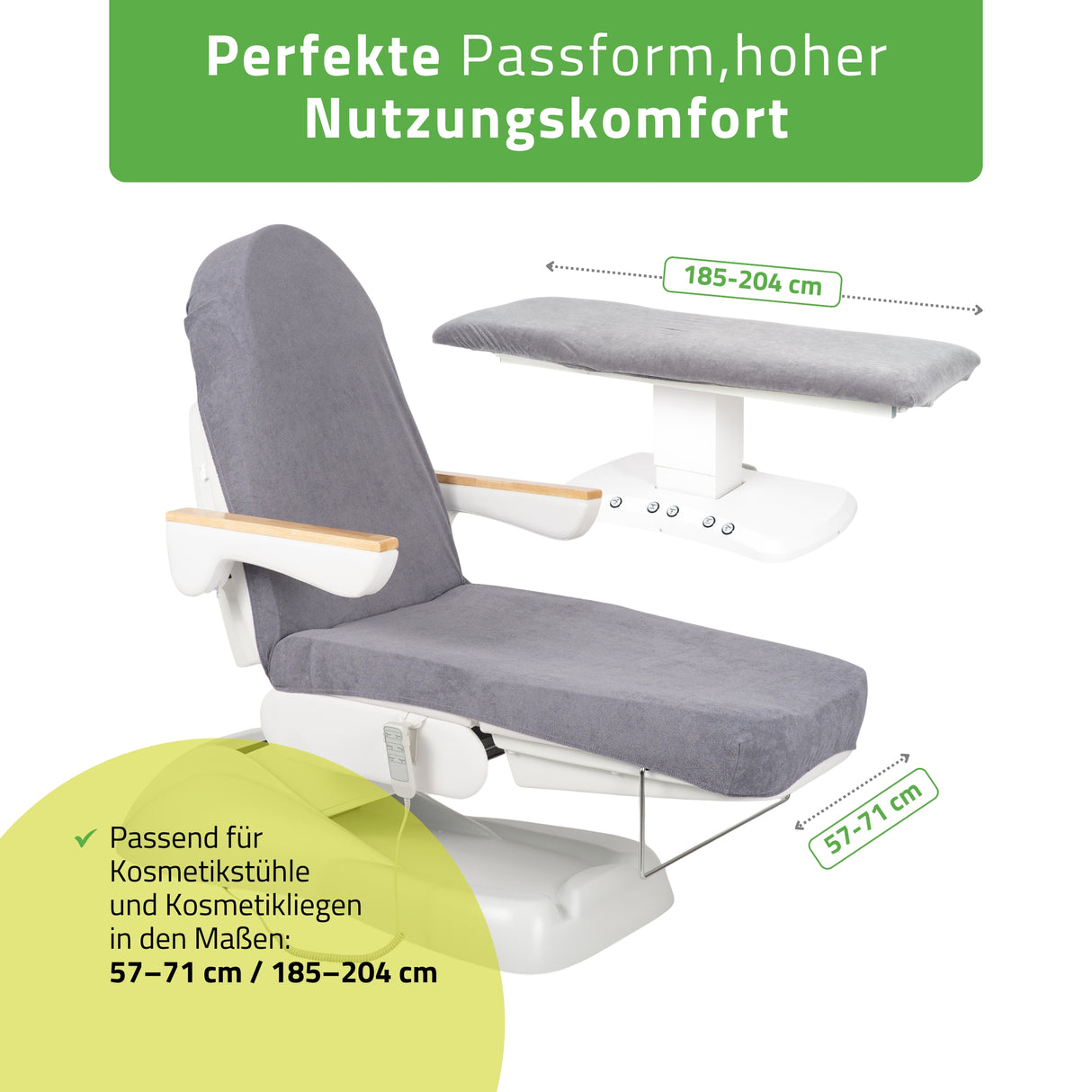 Velours Bezug mit Gummizug und Schnüren für Kosmetikliege