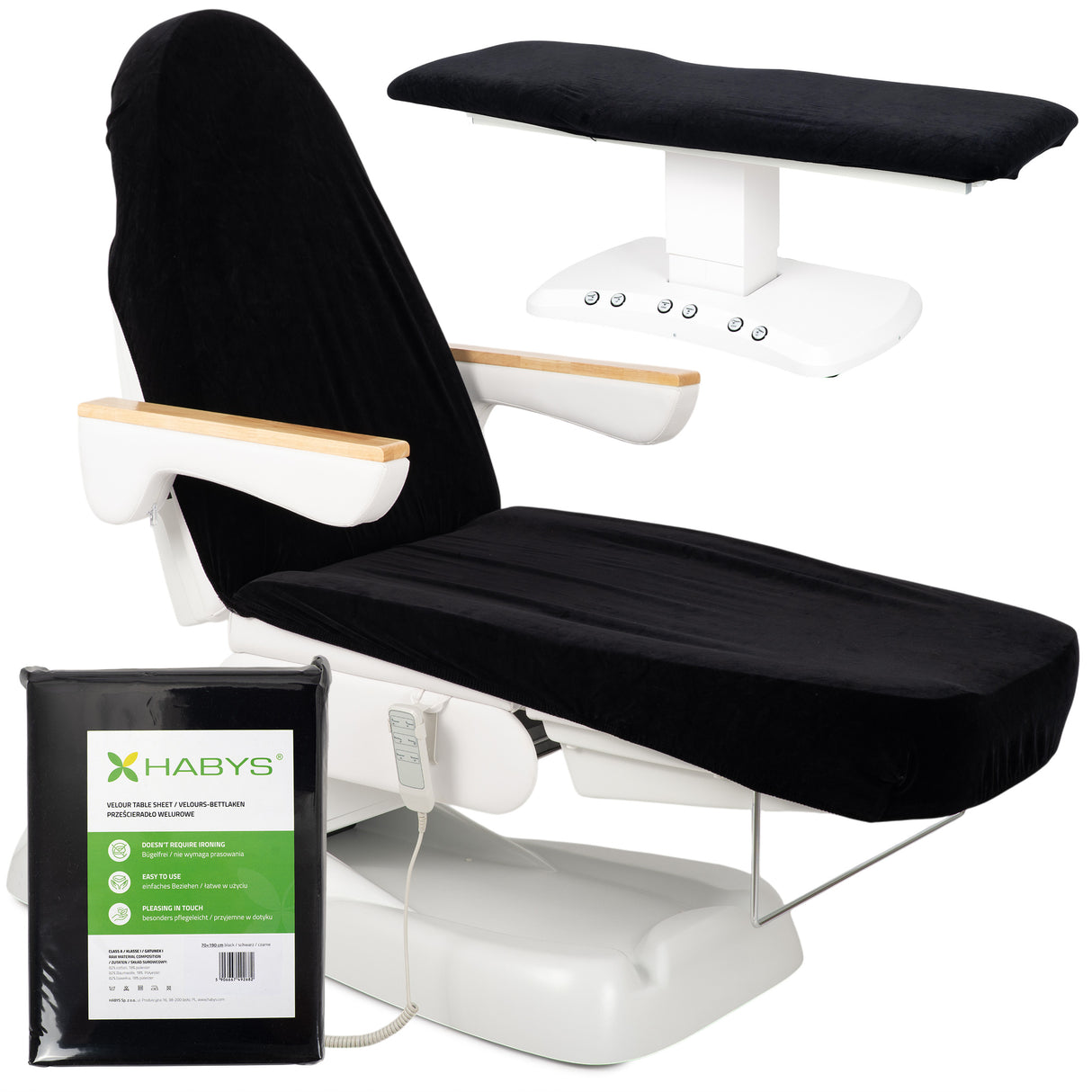 Velours Bezug mit Gummizug und Schnüren für Kosmetikliege