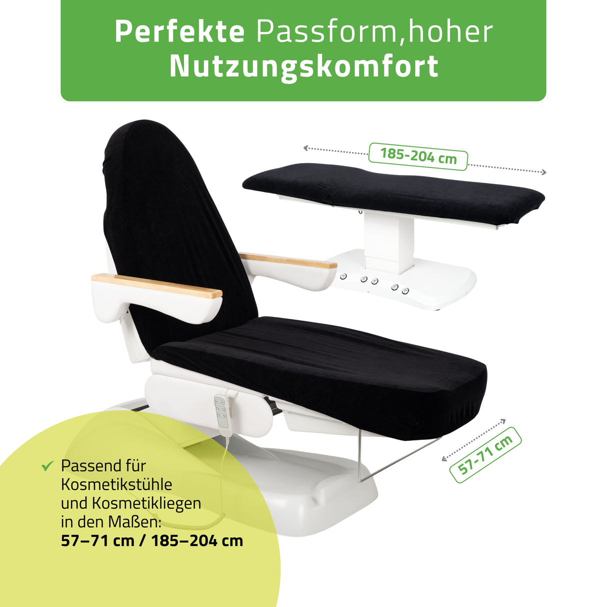 Velours Bezug mit Gummizug und Schnüren für Kosmetikliege