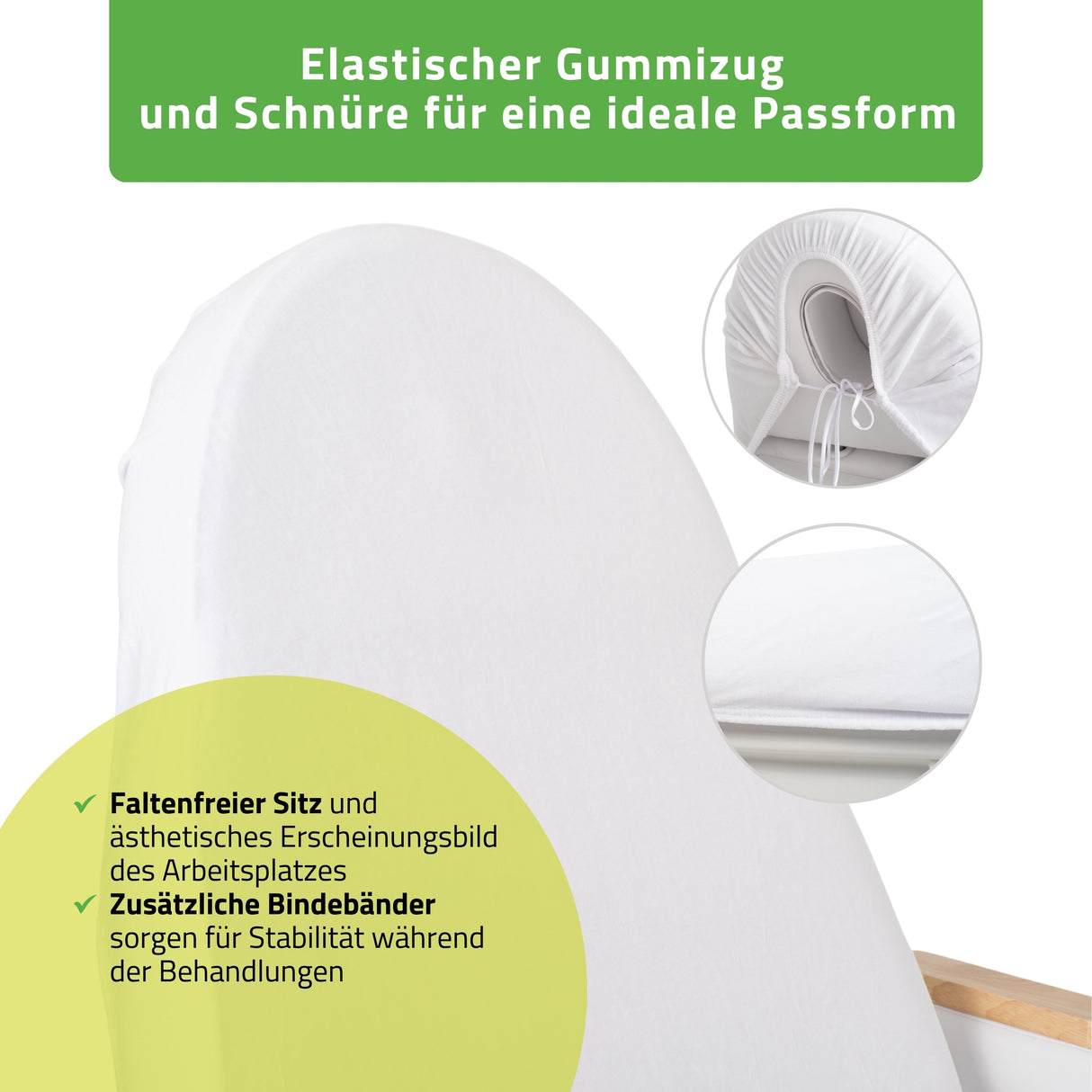 Velours Bezug mit Gummizug und Schnüren für Kosmetikliege