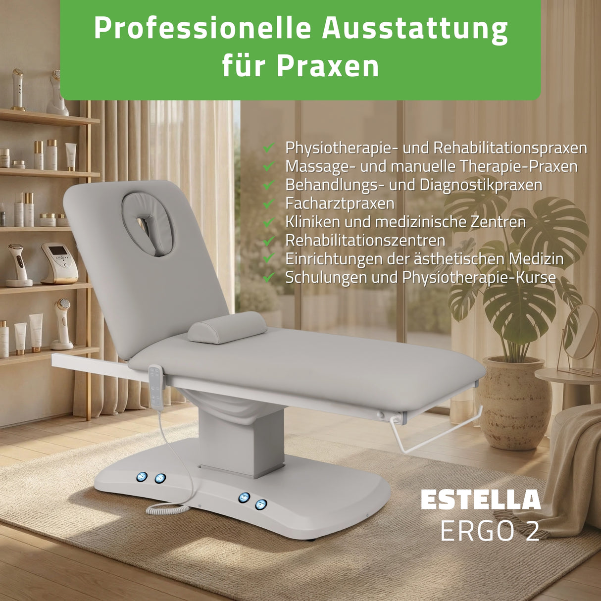 Elektrische Behandlungsliege Estella ERGO 2 | 2 Motoren | 3 Jahre Garantie