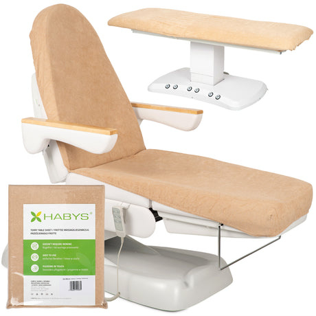 Badstof Hoes met Elastische Band en Koordjes voor Cosmetische Behandelstoel | 70×190 cm