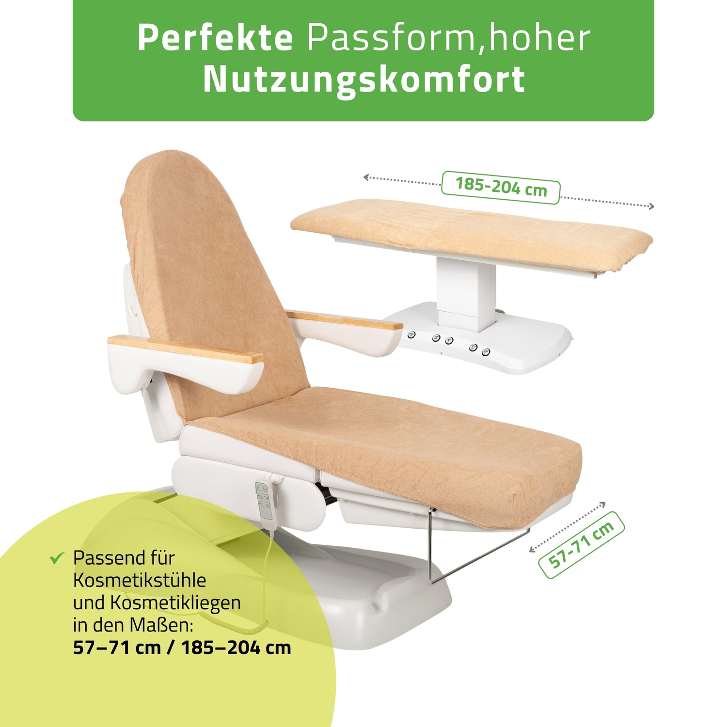 Frottee Bezug mit Gummizug und Schnüren für Kosmetikliege