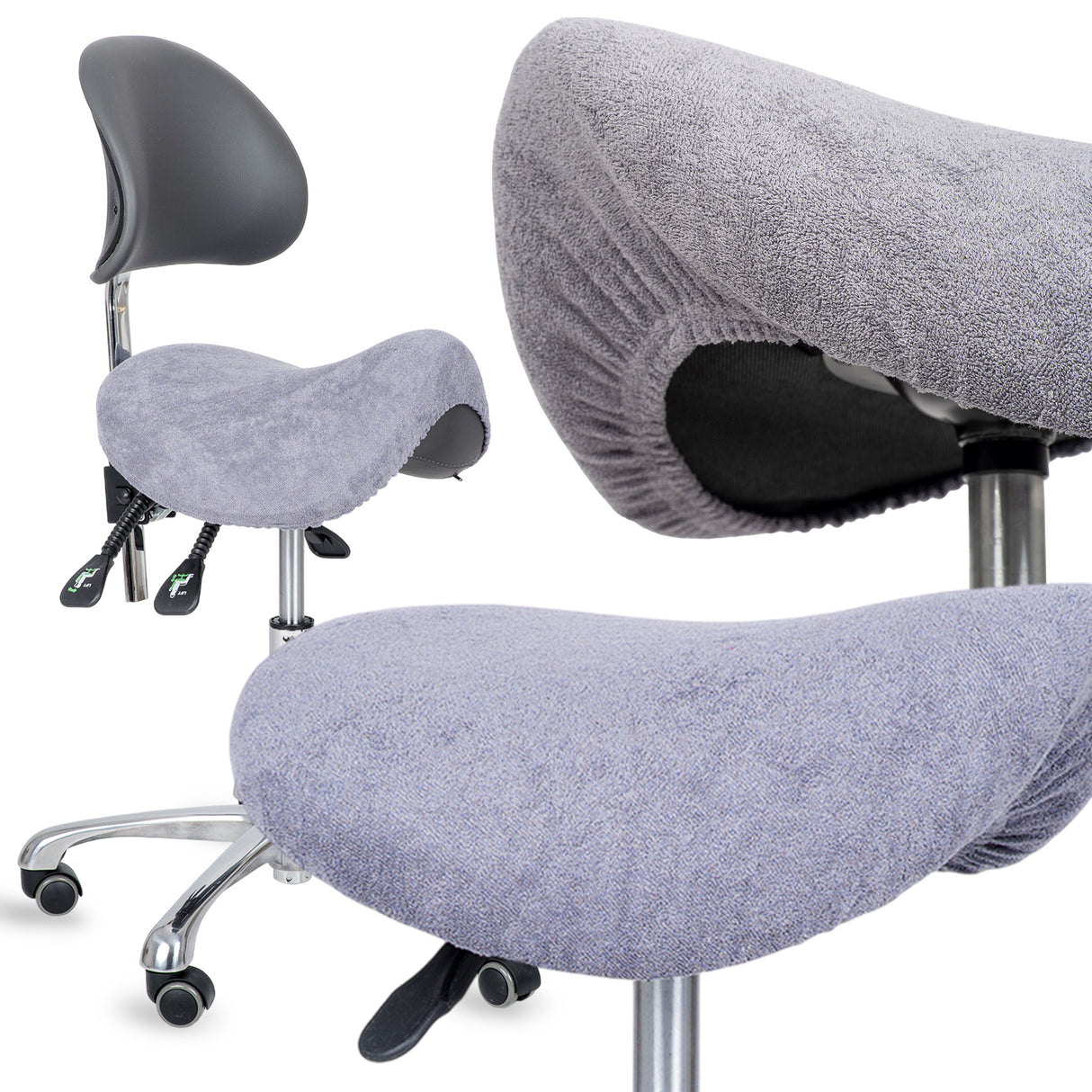 Frottee Bezug für Rollhocker | Durchmesser 34-40 cm