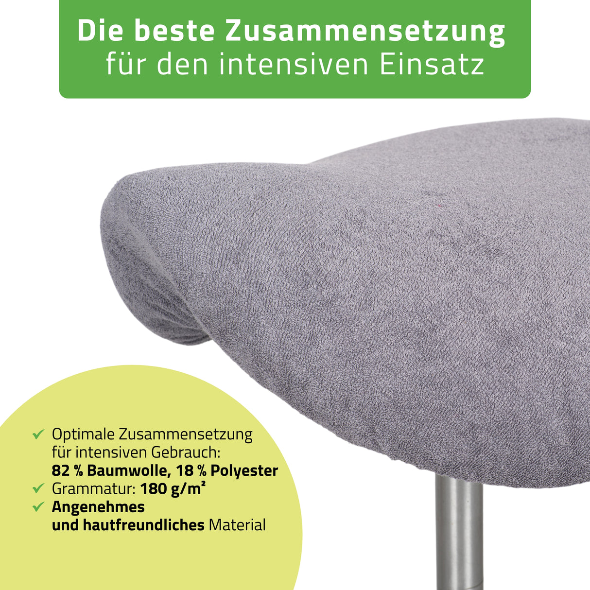 Frottee Bezug für Rollhocker | Durchmesser 34-40 cm