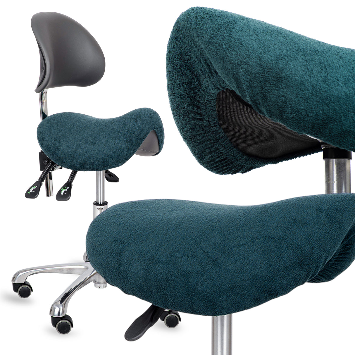 Frottee Bezug für Rollhocker | Durchmesser 34-40 cm