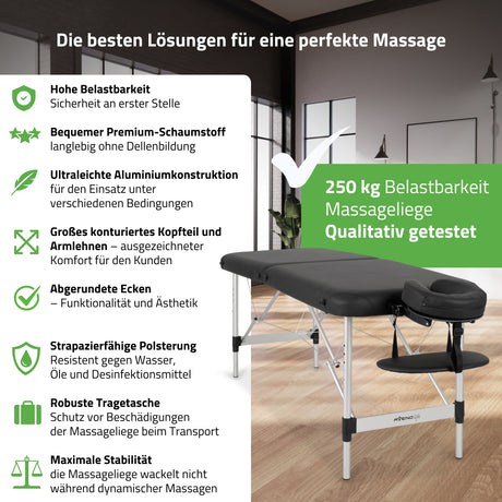 Massageliege Klappbar Nina | Kosmetikliege Tattooliege