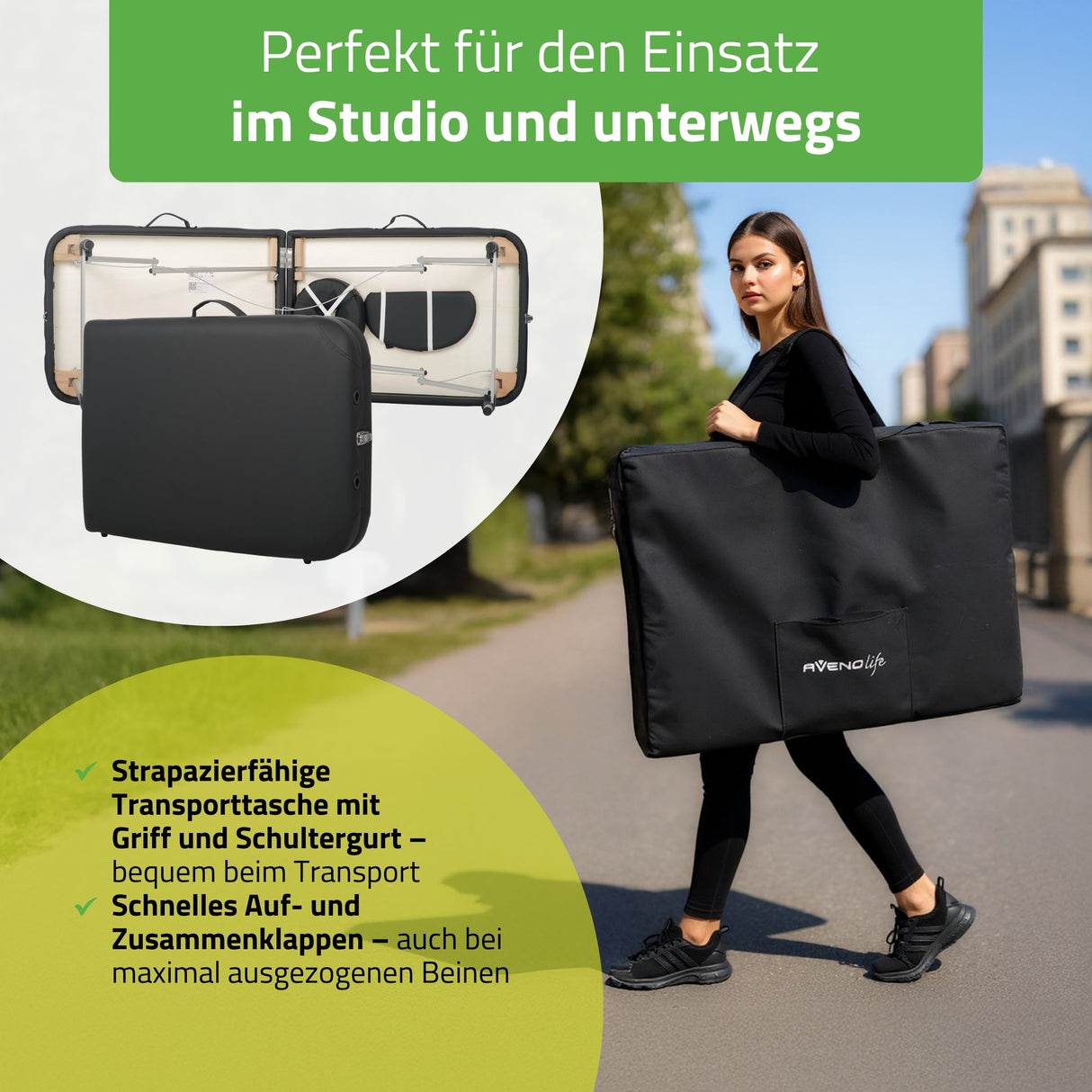 Massageliege Klappbar Nina | Kosmetikliege Tattooliege