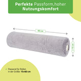Velours Bezug für Lagerungsrolle mit Gummizug  | 15x60