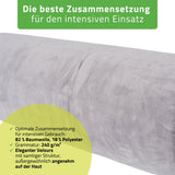 Velours Bezug für Lagerungsrolle mit Gummizug  | 15x60