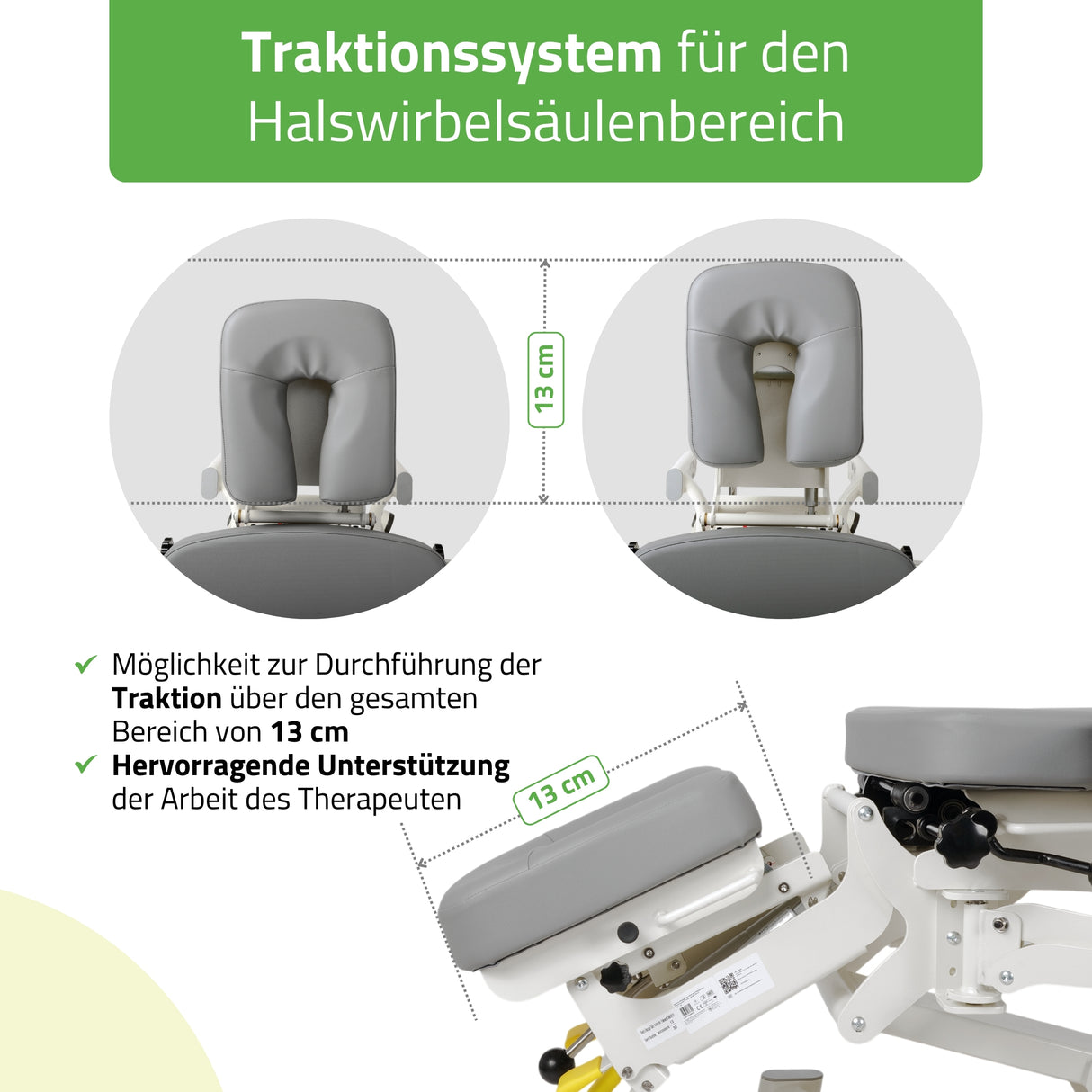 Chiropraktikerliege Elektrisch Therapieliegen Evero Upright Chiro Z7 | Steuerrahmen