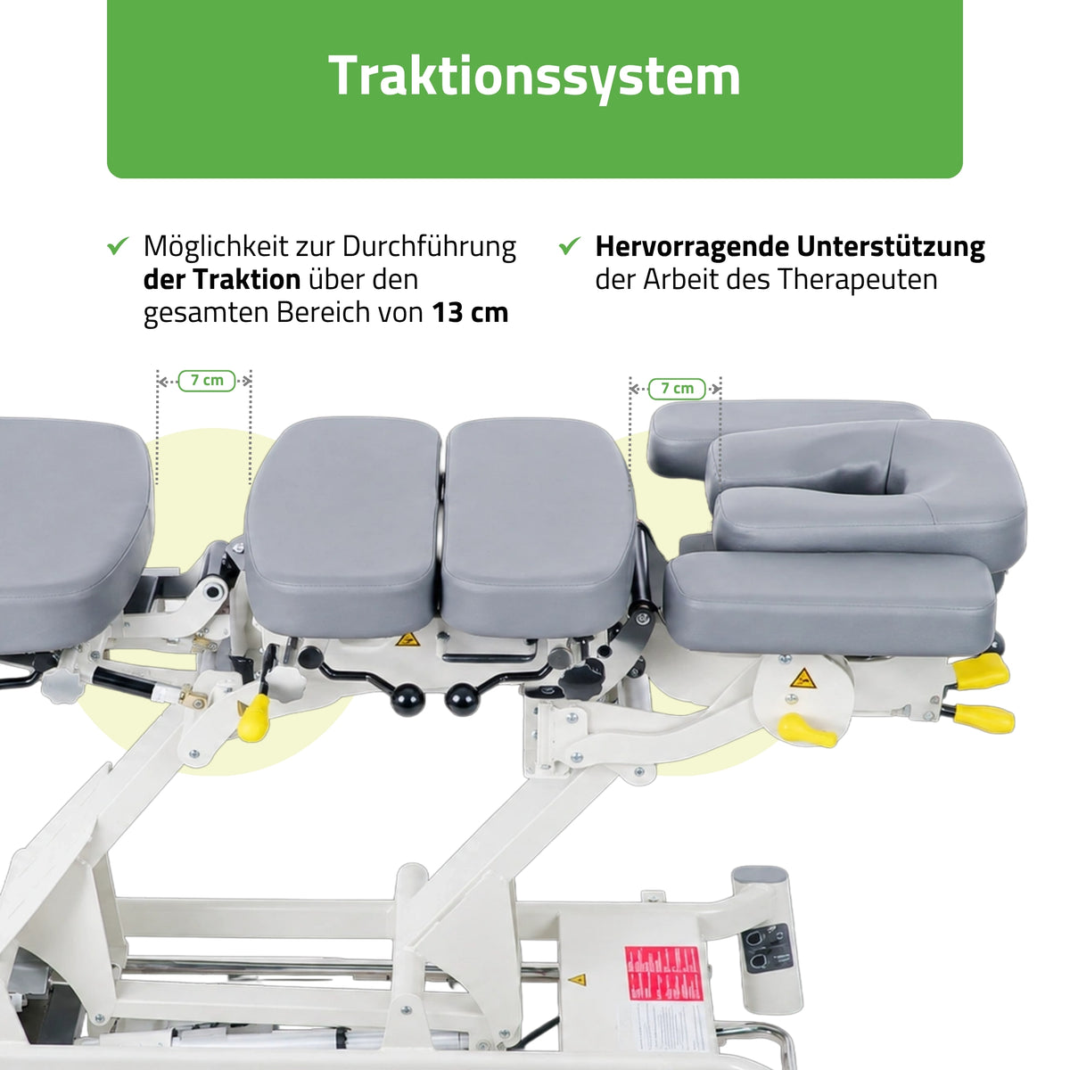 Chiropraktikerliege Elektrisch Therapieliegen Evero Upright Chiro Z7 | Steuerrahmen