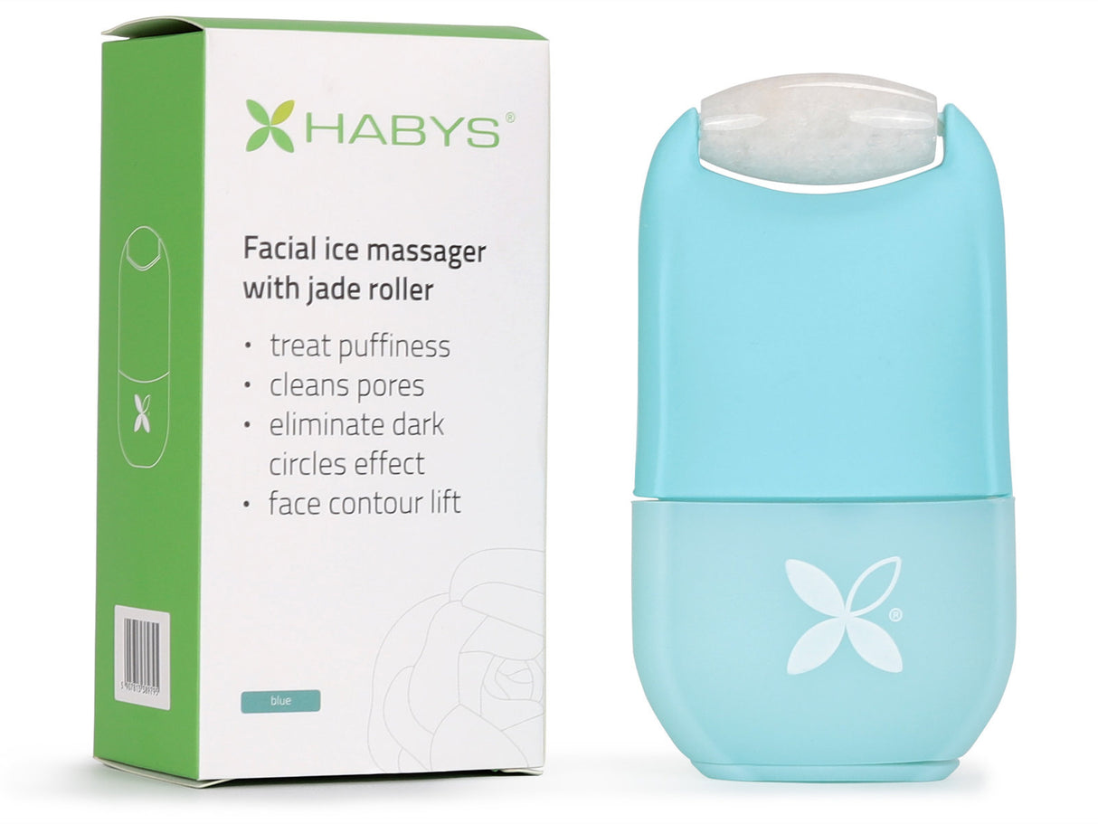 Eis-Gesichtsmassagegerät mit Roller | Ice Roller blau