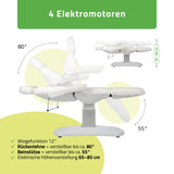 Kosmetikliege Elektrisch | Ravia PRO 3 | Kosmetiksessel mit elektrischer Verstellung | Handfernbedienung | 4 Elektromotoren