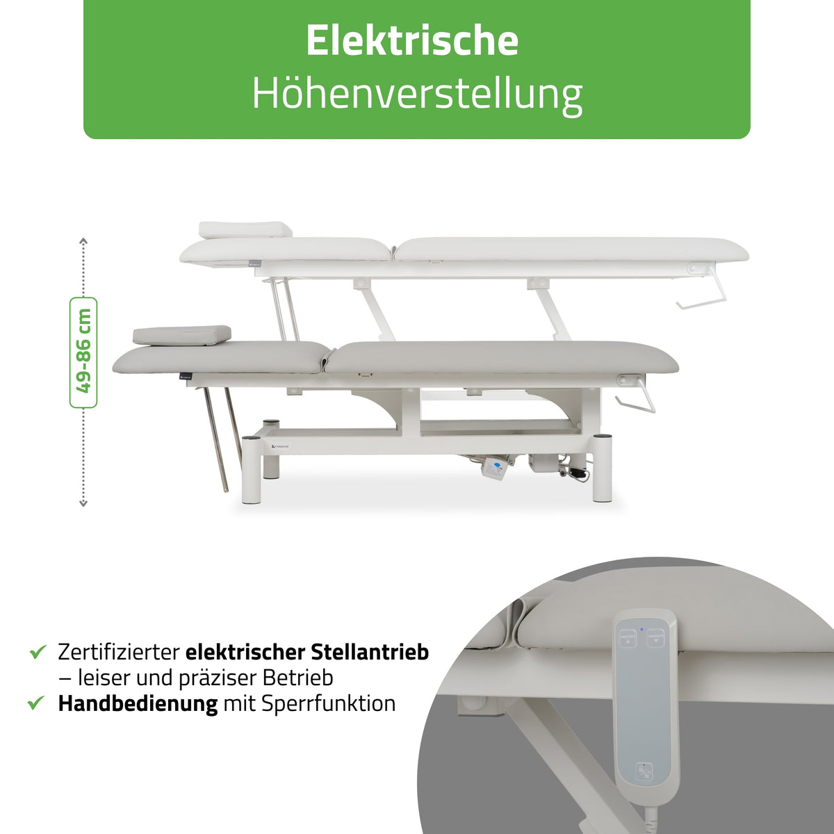 Elektrische Massagetafel Optima | 2-delig | Handbediening