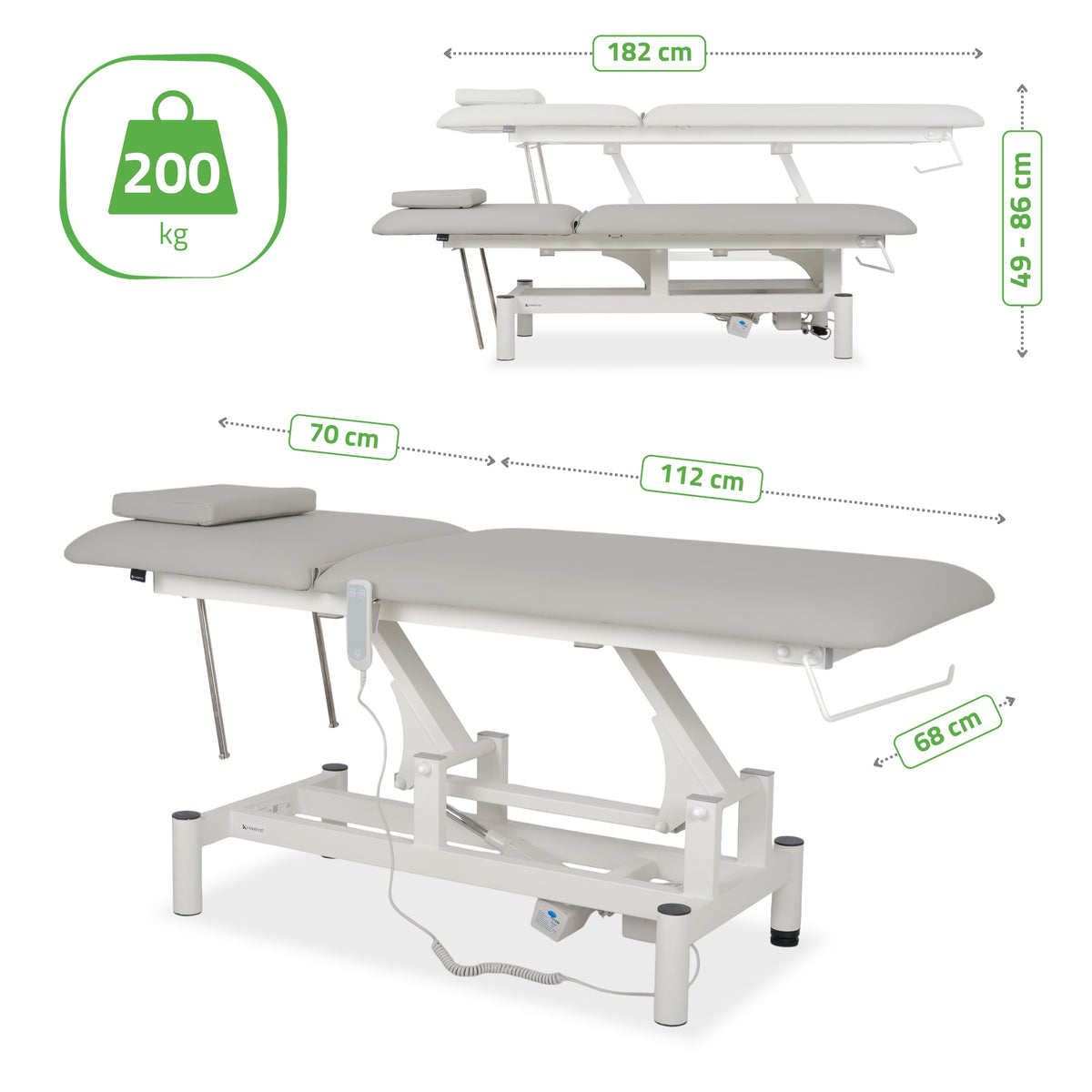 Elektrische Massagetafel Optima | 2-delig | Handbediening