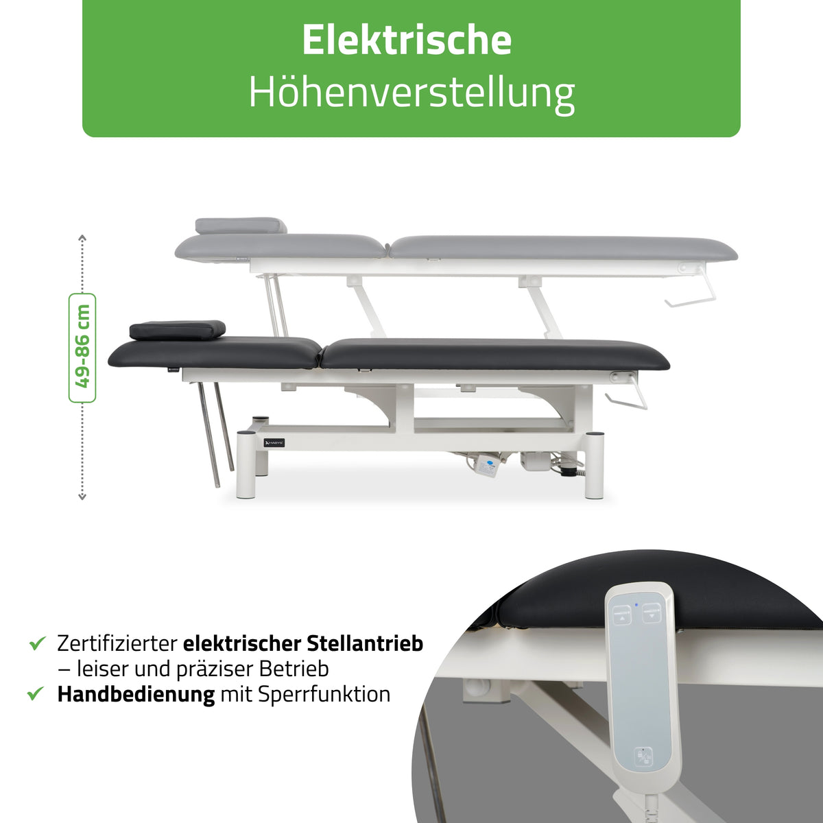 Elektrische Massagetafel Optima | 2-delig | Handbediening