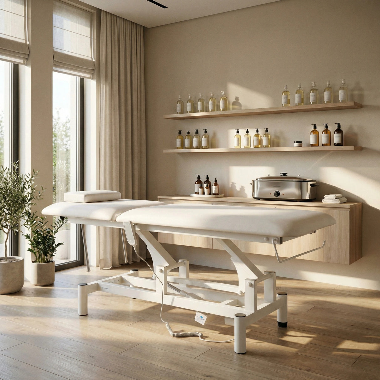 Massageliege Elektrisch Optima | 2-Segmente | Handfernbedienung