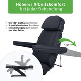 Kosmetikliege Elektrisch | Selia PRO 4 | Kosmetiksessel mit elektrischer Verstellung | Handfernbedienung | 3 Jahre Garantie