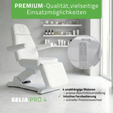 Kosmetikliege Elektrisch | Selia PRO 4 | Kosmetiksessel mit elektrischer Verstellung | Handfernbedienung | 3 Jahre Garantie