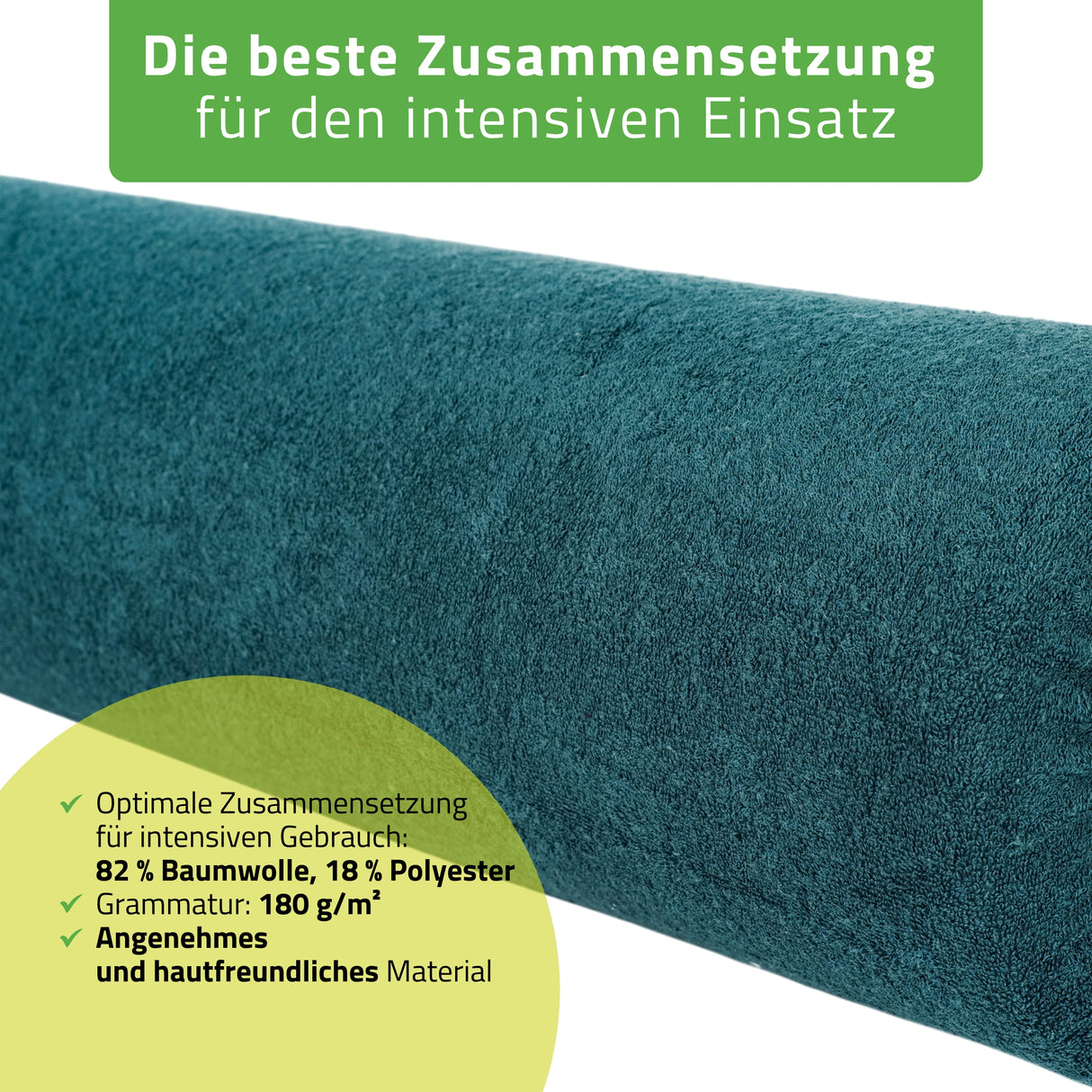 Frottee Bezug für Lagerungsrolle | 15x60 cm