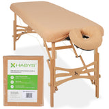 Set | Einteiliges Frottee Spannlaken für klappbare Massageliegen 60-65/180-185 | + Frottee-Bezug für die Kopfstütze