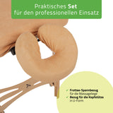 Set | Einteiliges Frottee Spannlaken für klappbare Massageliegen 70-75/180-185 | + Frottee-Bezug für die Kopfstütze