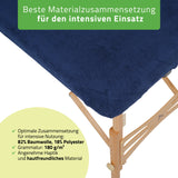 Frottee Bezug für klappbare Massageliegen | 1-teilig | 70-75/180-185 cm